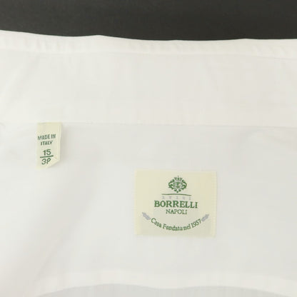 [Used] Luigi Borrelli Cotton Button-down Dress Shirt White [38] [Condition Rank D] [Men&