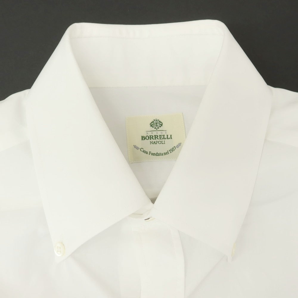 [Used] Luigi Borrelli Cotton Button-down Dress Shirt White [38] [Condition Rank D] [Men&