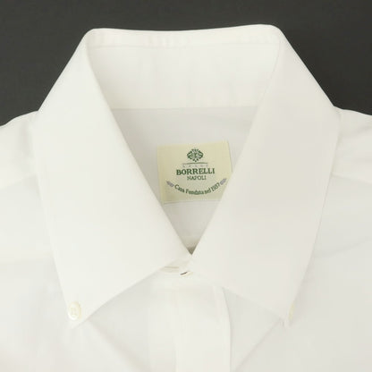 [Used] Luigi Borrelli Cotton Button-down Dress Shirt White [38] [Condition Rank D] [Men&