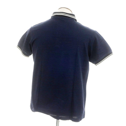 【中古】フレッドペリー FRED PERRY コットン 鹿の子 半袖ポロシャツ ネイビー【 L 】【 状態ランクC 】【 メンズ 】