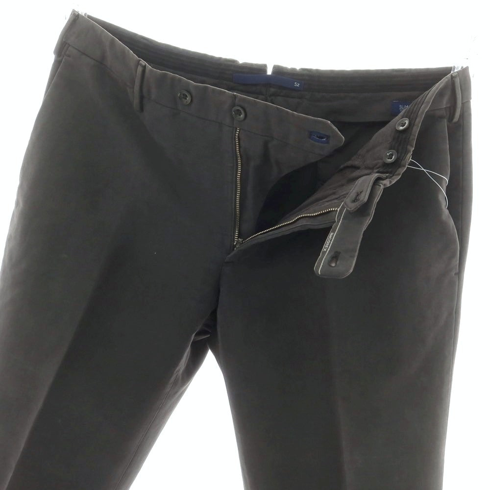 【中古】インコテックス INCOTEX ストレッチ コットン カジュアルスラックスパンツ ダークグレー系【 52 】【 状態ランクC 】【 メンズ 】