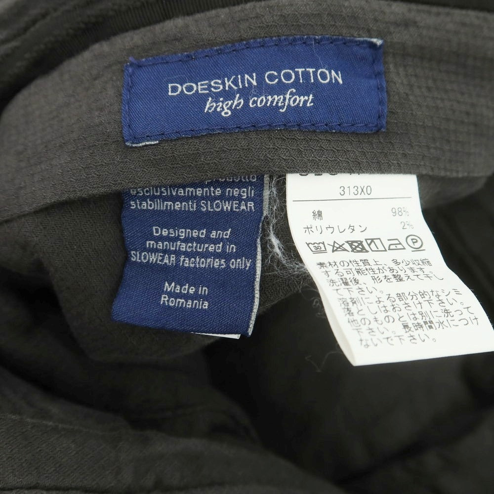 【中古】インコテックス INCOTEX ストレッチ コットン カジュアルスラックスパンツ ダークグレー系【 52 】【 状態ランクC 】【 メンズ 】