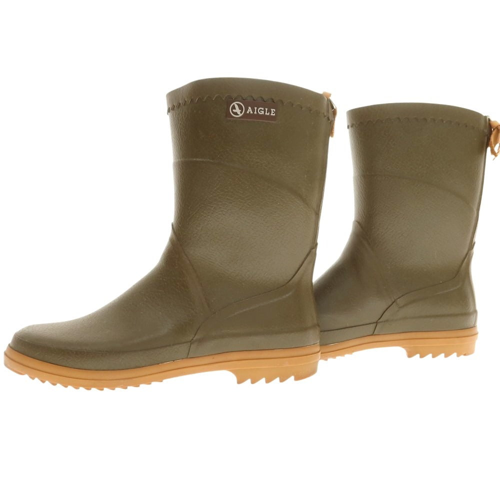 [Used] Aigle BISON Rubber Rain Boots Khaki [41] [Condition Rank B] [Men&