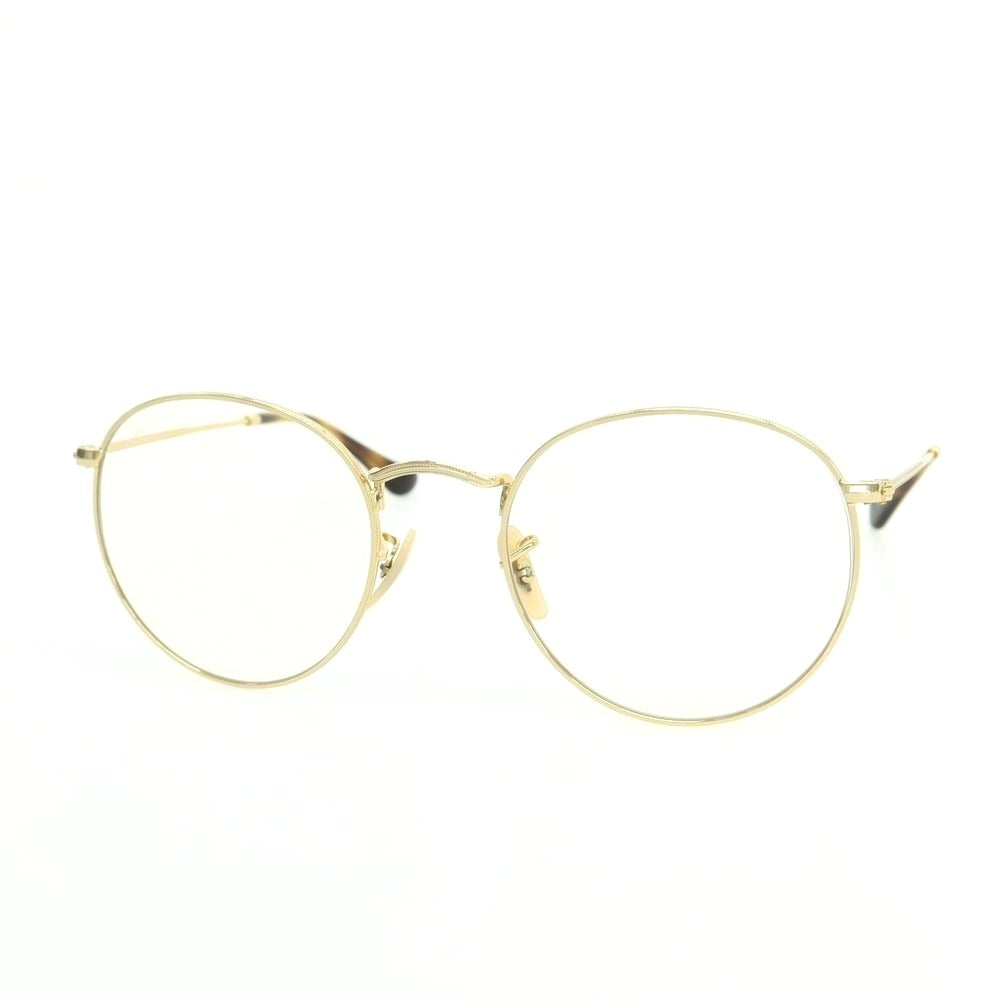【中古】レイバン Ray-Ban ROUND METAL ボストン メガネ ゴールド【 53□21 145 】【 状態ランクA 】【 ユニセックス 】