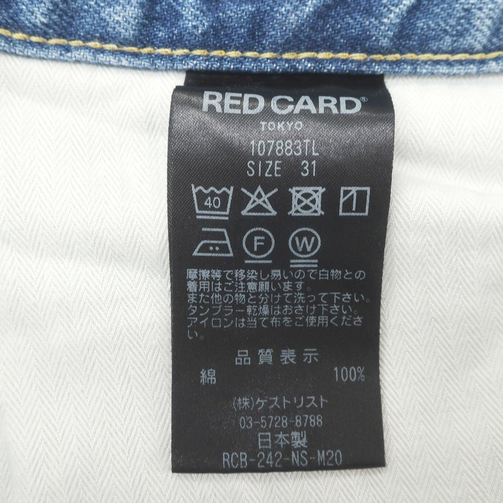 【中古】レッドカード RED CARD コットン ジーンズ デニムパンツ ブルー【 31 】【 状態ランクB 】【 メンズ 】 [APD]