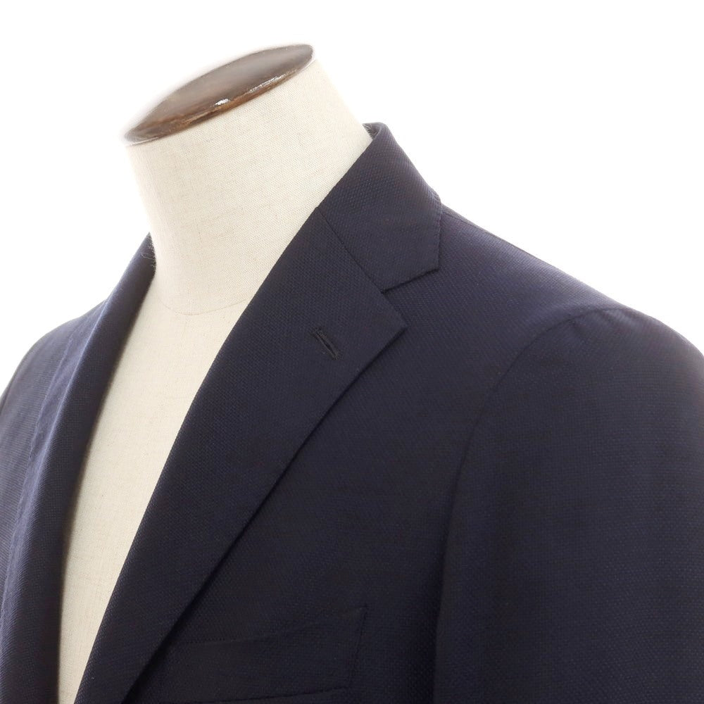 【中古】タリアトーレ TAGLIATORE サマーウール テーラードジャケット ダークネイビー【 48 】【 状態ランクA 】【 メンズ 】 [APD]