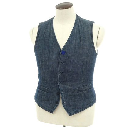 【中古】ラルディーニ LARDINI コットンリネン ジレ ベスト ネイビー【 48 】【 状態ランクC 】【 メンズ 】