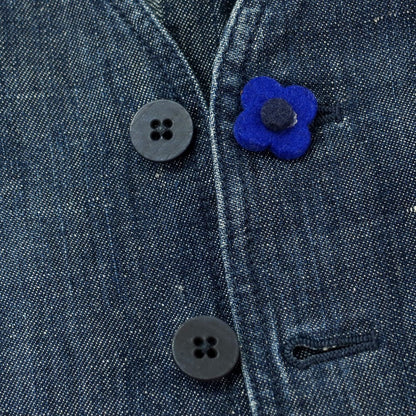 【中古】ラルディーニ LARDINI コットンリネン ジレ ベスト ネイビー【 48 】【 状態ランクC 】【 メンズ 】