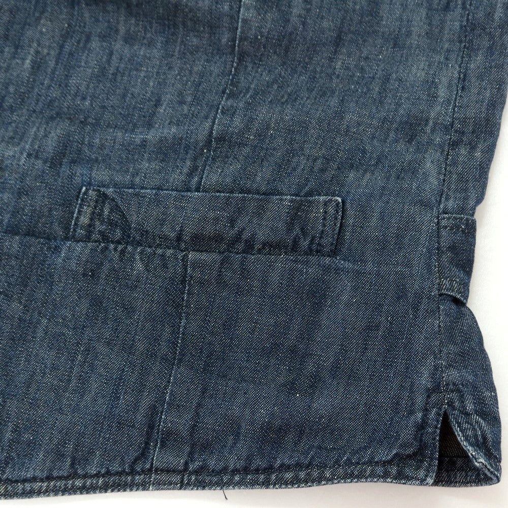【中古】ラルディーニ LARDINI コットンリネン ジレ ベスト ネイビー【 48 】【 状態ランクC 】【 メンズ 】