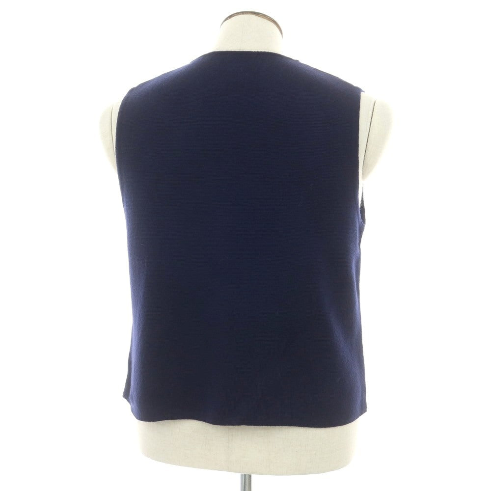 【中古】レオナルド タッツァーリ Leonardo Tazzari ウール ニットベスト ネイビー【 L 】【 状態ランクB 】【 メンズ 】