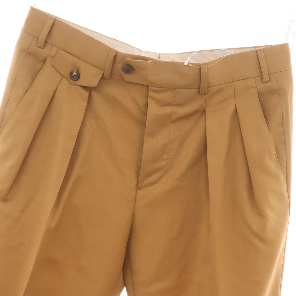 【中古】ラルディーニ LARDINI ウール カジュアルスラックスパンツ キャメル【 48 】【 状態ランクA 】【 メンズ 】