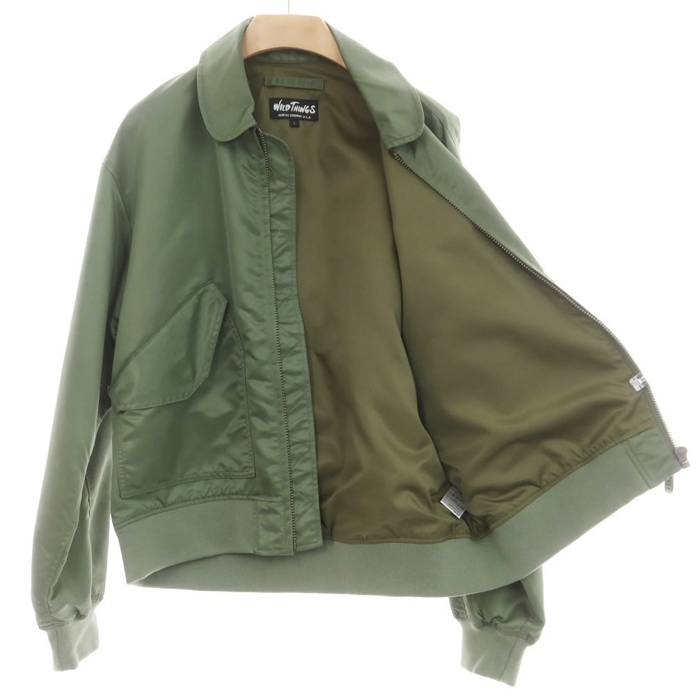 【中古】ワイルドシングス WILDTHINGS B:MING by BEAMS別注 ナイロン ミリタリージャケット オリーブ【 L 】【 状態ランクB 】【 メンズ 】
