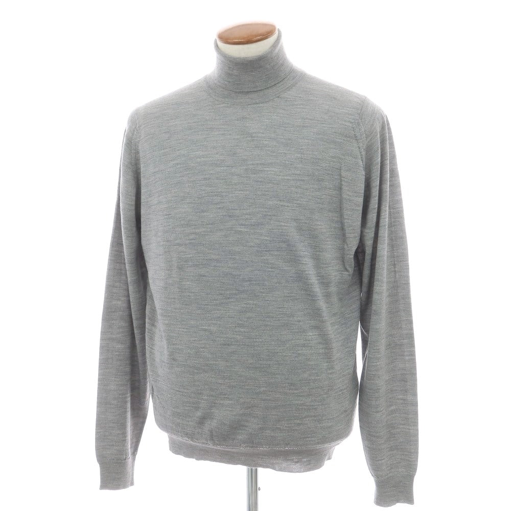 【中古】ジョンスメドレー JOHN SMEDLEY ハイゲージ ウール タートルネック プルオーバーニット グレー【 L 】【 状態ランクB 】【 メンズ 】