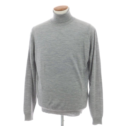 【中古】ジョンスメドレー JOHN SMEDLEY ハイゲージ ウール タートルネック プルオーバーニット グレー【 L 】【 状態ランクB 】【 メンズ 】