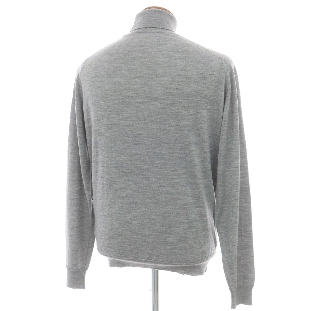 【中古】ジョンスメドレー JOHN SMEDLEY ハイゲージ ウール タートルネック プルオーバーニット グレー【 L 】【 状態ランクB 】【 メンズ 】