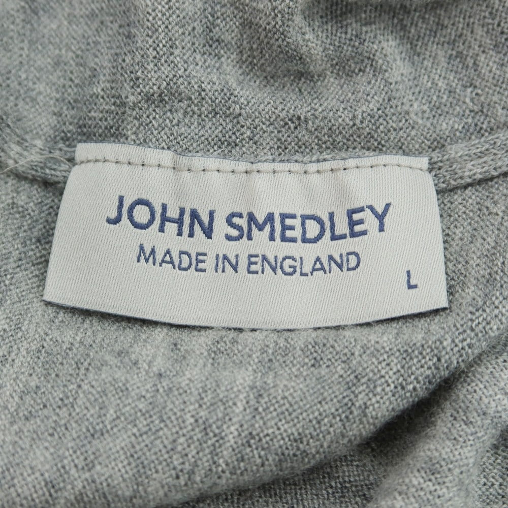 【中古】ジョンスメドレー JOHN SMEDLEY ハイゲージ ウール タートルネック プルオーバーニット グレー【 L 】【 状態ランクB 】【 メンズ 】