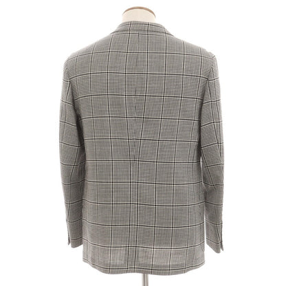 [Used] SOVEREIGN wool linen check tailored jacket, black x white [46] [Condition Rank A] [Men&