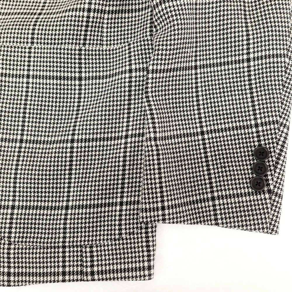 [Used] SOVEREIGN wool linen check tailored jacket, black x white [46] [Condition Rank A] [Men&