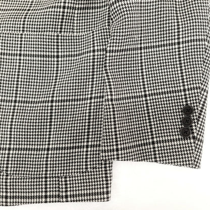 [Used] SOVEREIGN wool linen check tailored jacket, black x white [46] [Condition Rank A] [Men&