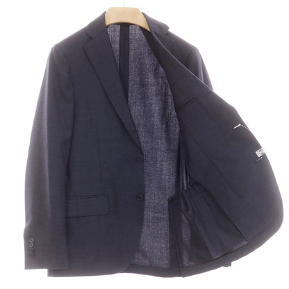 【中古】ラルディーニ LARDINI ウール 3つボタンスーツ ネイビー【 46 】【 状態ランクB 】【 メンズ 】