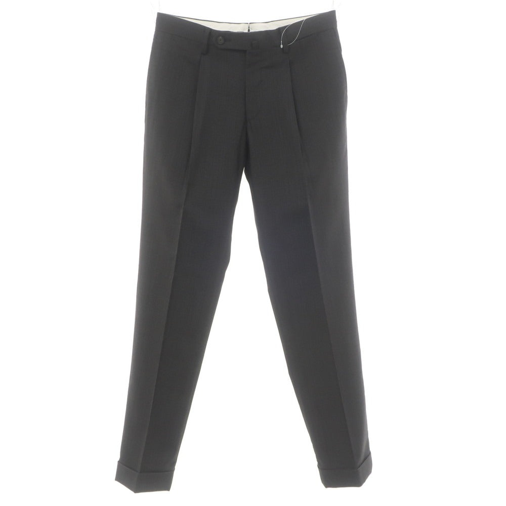 [Used] CARUSO Stretch Wool Nylon Dress Slacks Pants Black x Light Gray [44/7R] [Condition Rank A] [Men&