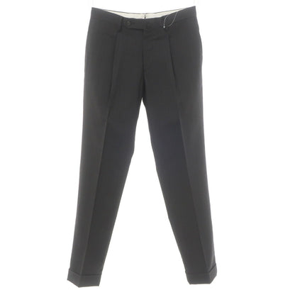 [Used] CARUSO Stretch Wool Nylon Dress Slacks Pants Black x Light Gray [44/7R] [Condition Rank A] [Men&