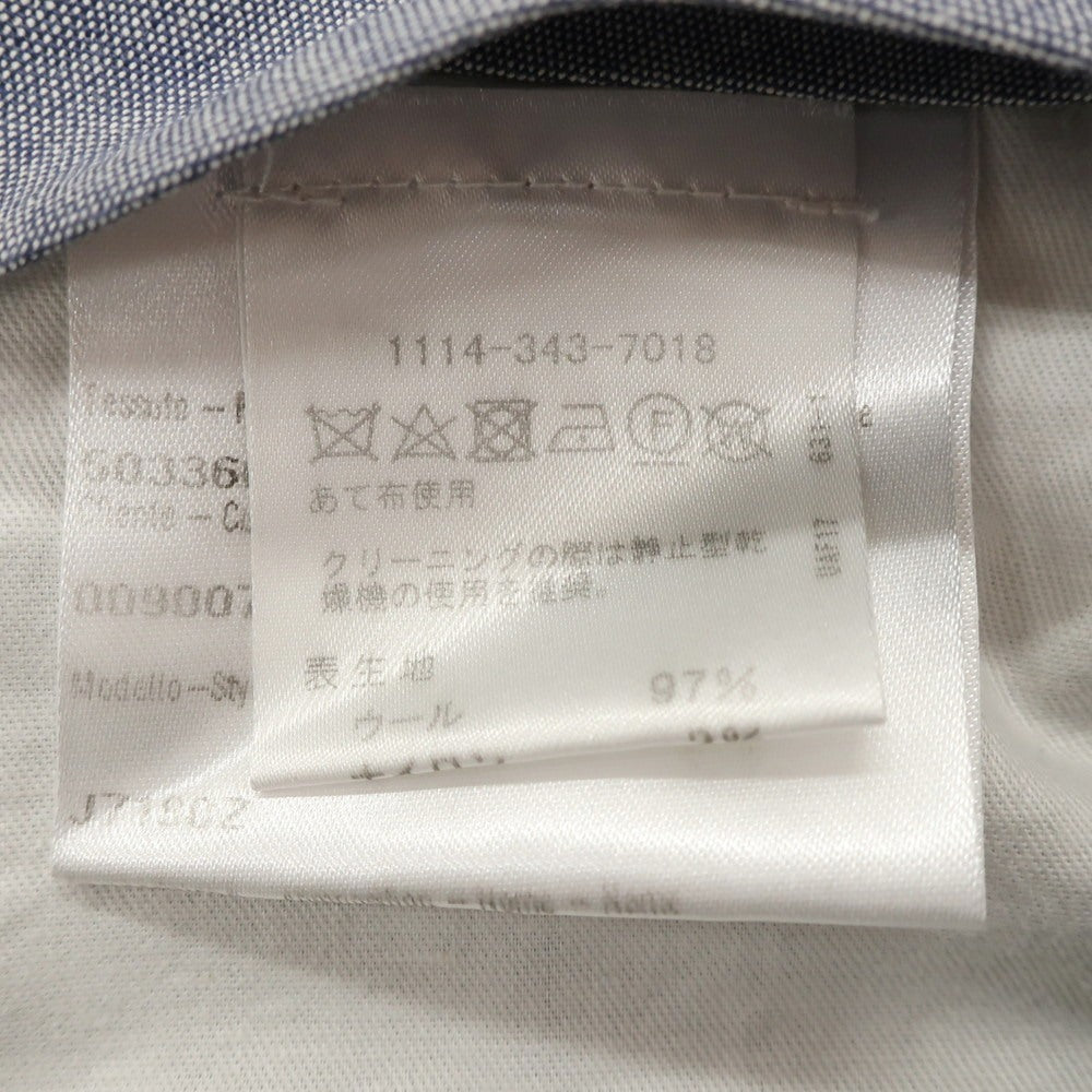[Used] CARUSO Stretch Wool Nylon Dress Slacks Pants Black x Light Gray [44/7R] [Condition Rank A] [Men&