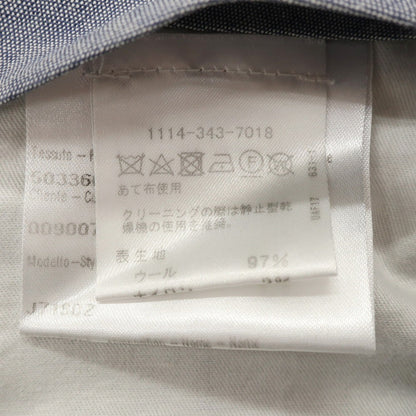 [Used] CARUSO Stretch Wool Nylon Dress Slacks Pants Black x Light Gray [44/7R] [Condition Rank A] [Men&