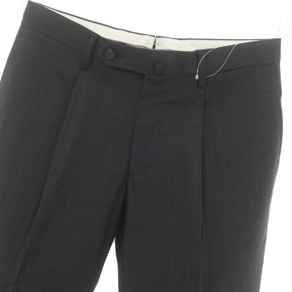 [Used] CARUSO Stretch Wool Nylon Dress Slacks Pants Black x Light Gray [44/7R] [Condition Rank A] [Men&
