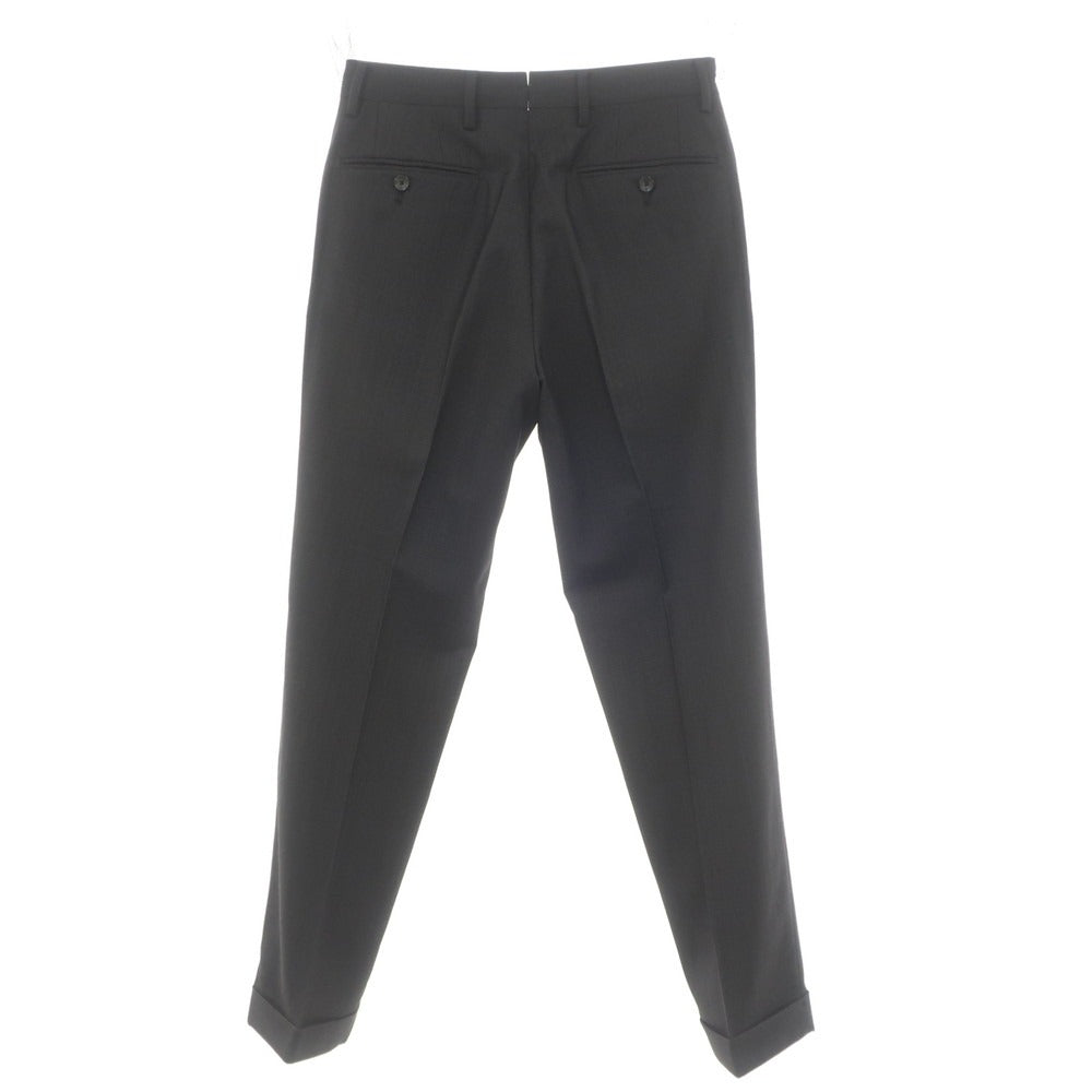[Used] CARUSO Stretch Wool Nylon Dress Slacks Pants Black x Light Gray [44/7R] [Condition Rank A] [Men&