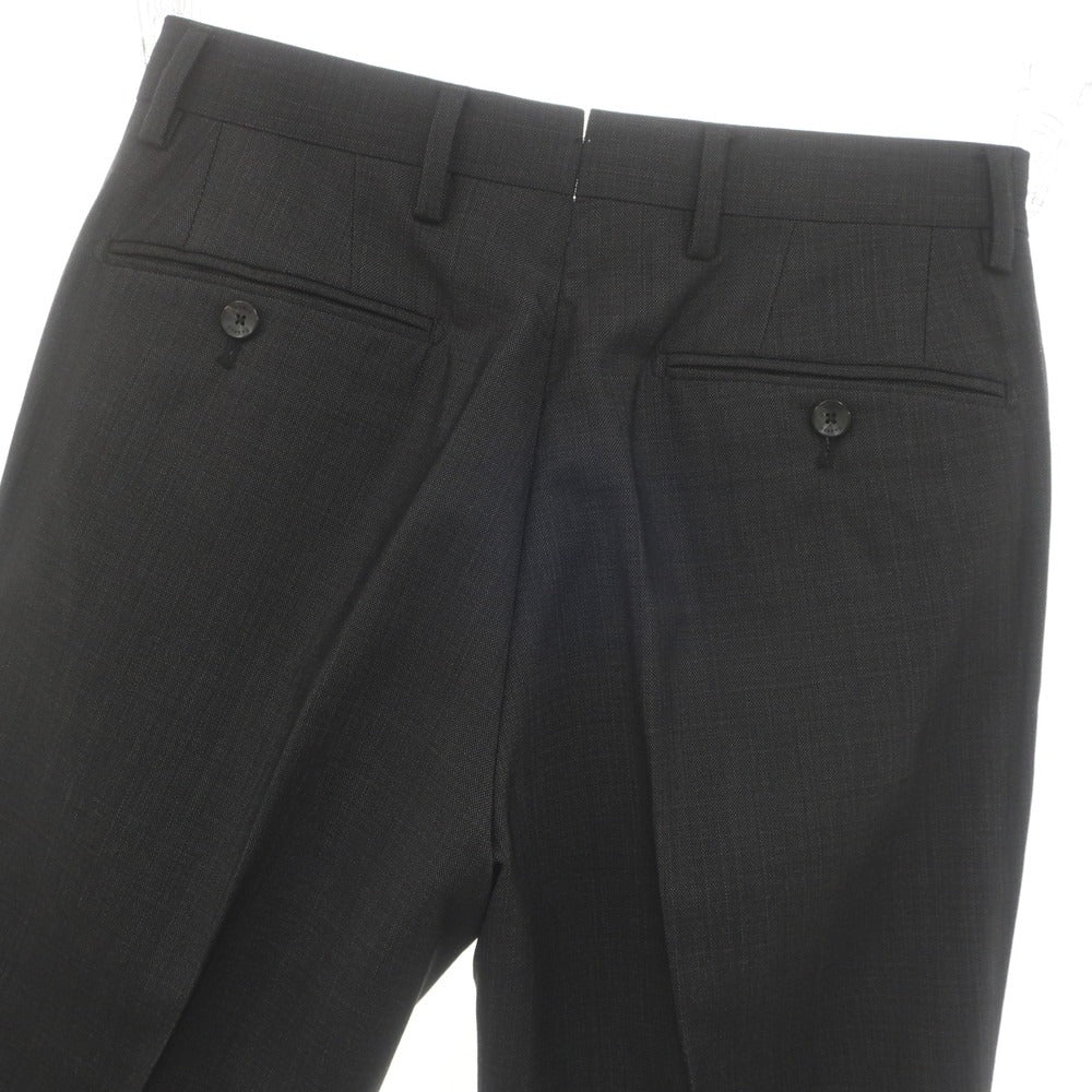 [Used] CARUSO Stretch Wool Nylon Dress Slacks Pants Black x Light Gray [44/7R] [Condition Rank A] [Men&