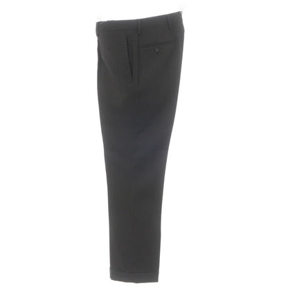 [Used] CARUSO Stretch Wool Nylon Dress Slacks Pants Black x Light Gray [44/7R] [Condition Rank A] [Men&