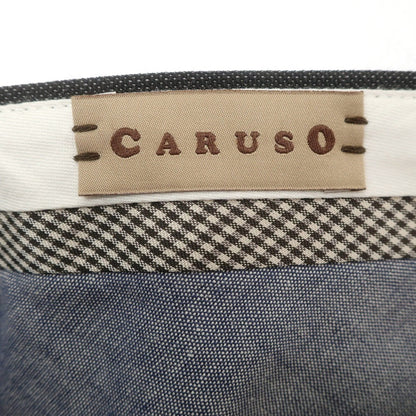 [Used] CARUSO Stretch Wool Nylon Dress Slacks Pants Black x Light Gray [44/7R] [Condition Rank A] [Men&