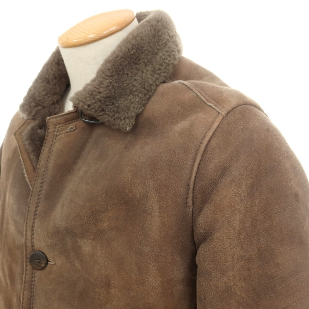 【中古】ジモス GMS-75 GIMO’S ムートン コート ブラウン【 表記なし（XS） 】【 状態ランクD 】【 メンズ 】