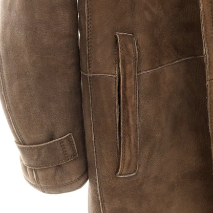 【中古】ジモス GMS-75 GIMO’S ムートン コート ブラウン【 表記なし（XS） 】【 状態ランクD 】【 メンズ 】