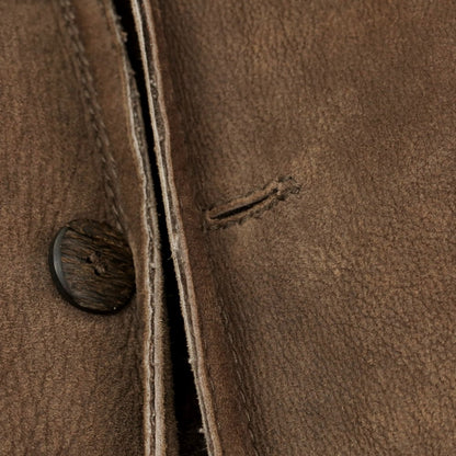 【中古】ジモス GMS-75 GIMO’S ムートン コート ブラウン【 表記なし（XS） 】【 状態ランクD 】【 メンズ 】