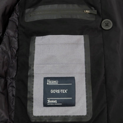 【中古】ヘルノ Herno Laminar GORE-TEX ダブルブレスト ダウンコート ブラック【 48 】【 状態ランクB 】【 メンズ 】