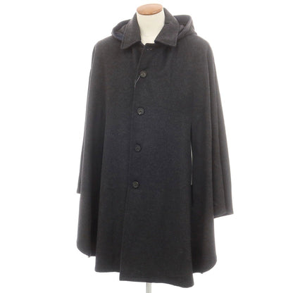 【中古】シュナイダー SCHNEIDERS LOTHAR ウールカシミヤ マント ポンチョ グレイッシュネイビー系【 48 】【 状態ランクA 】【 メンズ 】