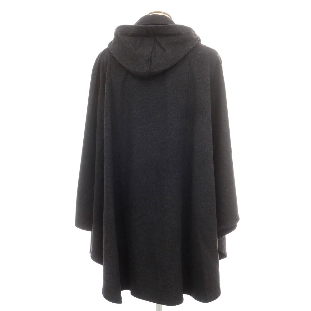 【中古】シュナイダー SCHNEIDERS LOTHAR ウールカシミヤ マント ポンチョ グレイッシュネイビー系【 48 】【 状態ランクA 】【 メンズ 】
