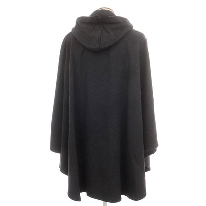 【中古】シュナイダー SCHNEIDERS LOTHAR ウールカシミヤ マント ポンチョ グレイッシュネイビー系【 48 】【 状態ランクA 】【 メンズ 】