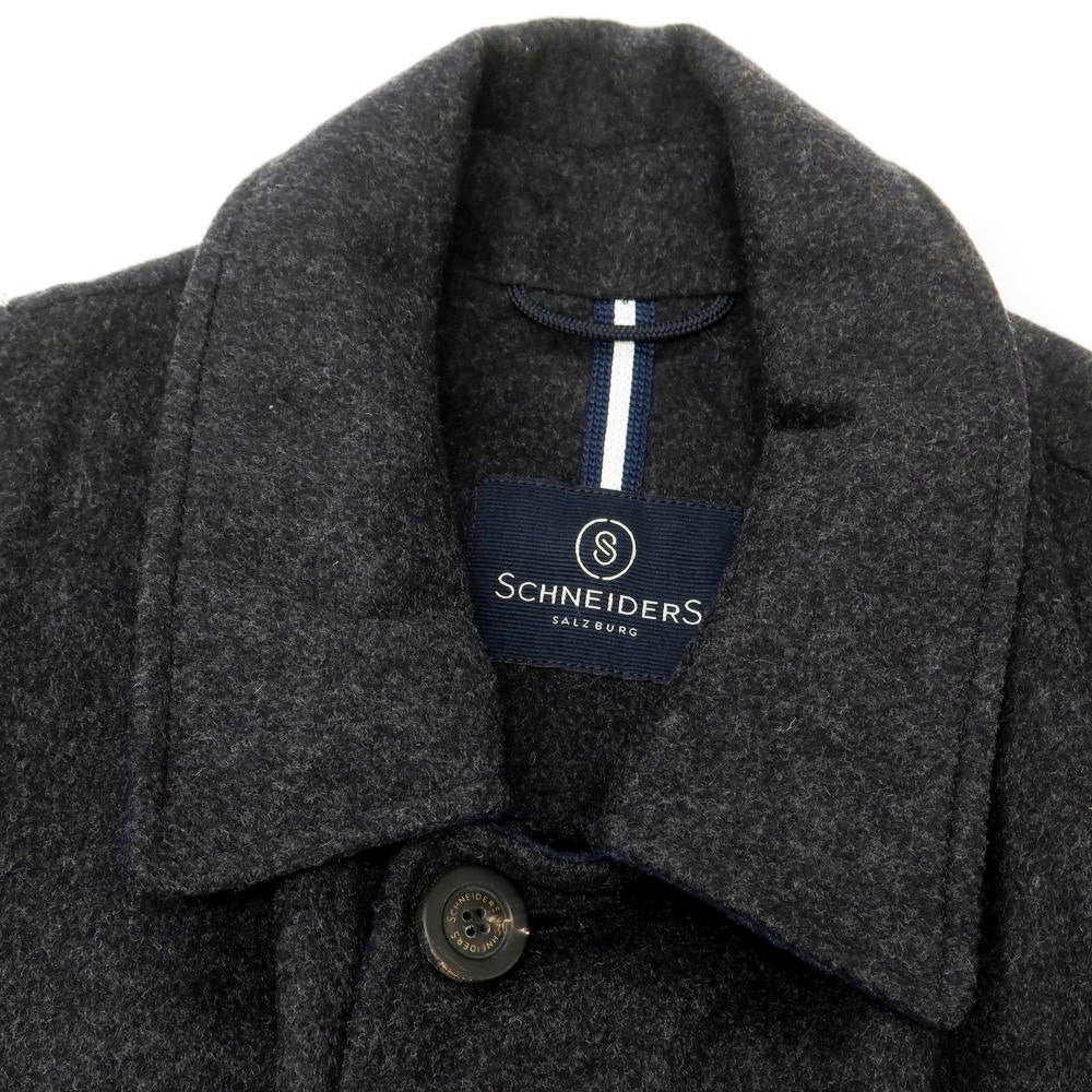 【中古】シュナイダー SCHNEIDERS LOTHAR ウールカシミヤ マント ポンチョ グレイッシュネイビー系【 48 】【 状態ランクA 】【 メンズ 】