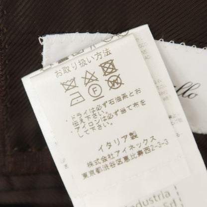 【中古】デペトリロ DE PETRILLO ウール チェック 3つボタンスーツ ブラウン【 46 】【 状態ランクA 】【 メンズ 】