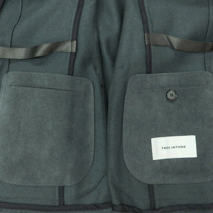 【中古】タリアトーレ TAGLIATORE カシミヤ ダブル 4B テーラードジャケット グレー系【 44 】【 状態ランクA 】【 メンズ 】