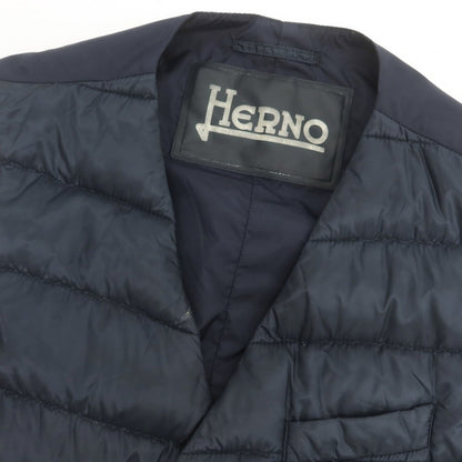【中古】ヘルノ Herno ナイロン ジレ型 ダウンベスト ネイビー【 44 】【 状態ランクB 】【 メンズ 】