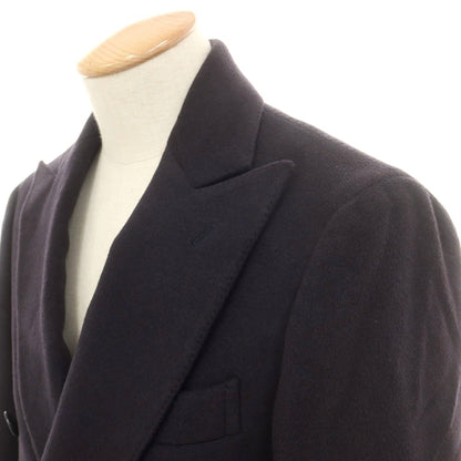 【中古】デペトリロ DE PETRILLO カシミヤ ダブルブレストポロコート ネイビー【 44 】【 状態ランクA 】【 メンズ 】