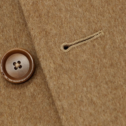【中古】デペトリロ DE PETRILLO ウール ダブルブレストポロコート ブラウンベージュ系【 44 】【 状態ランクA 】【 メンズ 】