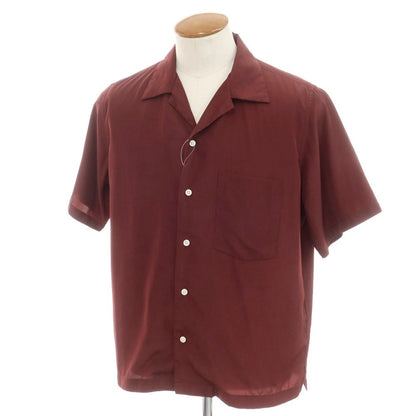 [Used] SHIPS Polyester Open Collar Short Sleeve Shirt Bordeaux [M] [Condition Rank B] [Men&