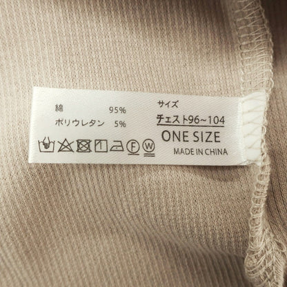 【中古】スリーピースリーピー SLEEPY SLEEPY ストレッチ コットン ヘンリーネック 長袖Ｔシャツ サンドベージュ系【 ONE SIZE 】【 状態ランクA 】【 メンズ 】
