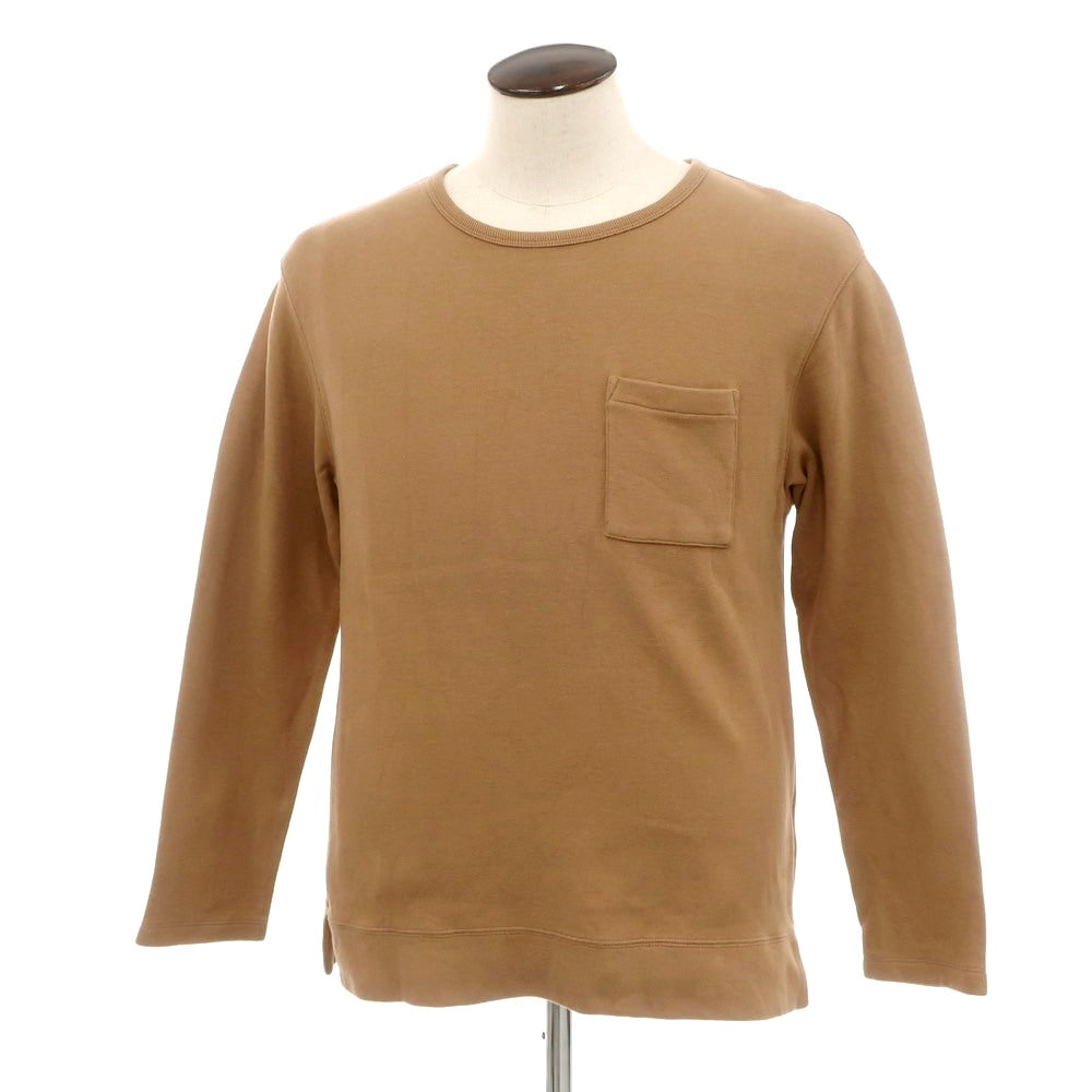[Used] JOURNAL STANDARD Cotton Crew Neck Pocket Long Sleeve T-Shirt Brown [L] [Condition Rank B] [Men&