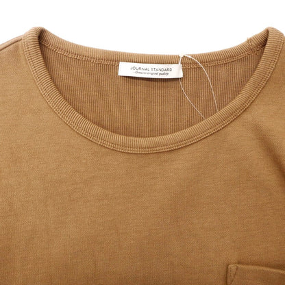 [Used] JOURNAL STANDARD Cotton Crew Neck Pocket Long Sleeve T-Shirt Brown [L] [Condition Rank B] [Men&